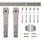 Quiet Glide Soft Close 72" Satin Nickel Wedge Mini Single Barn Door Hardware NT.1310.02.SN-72-SC - alternate 1
